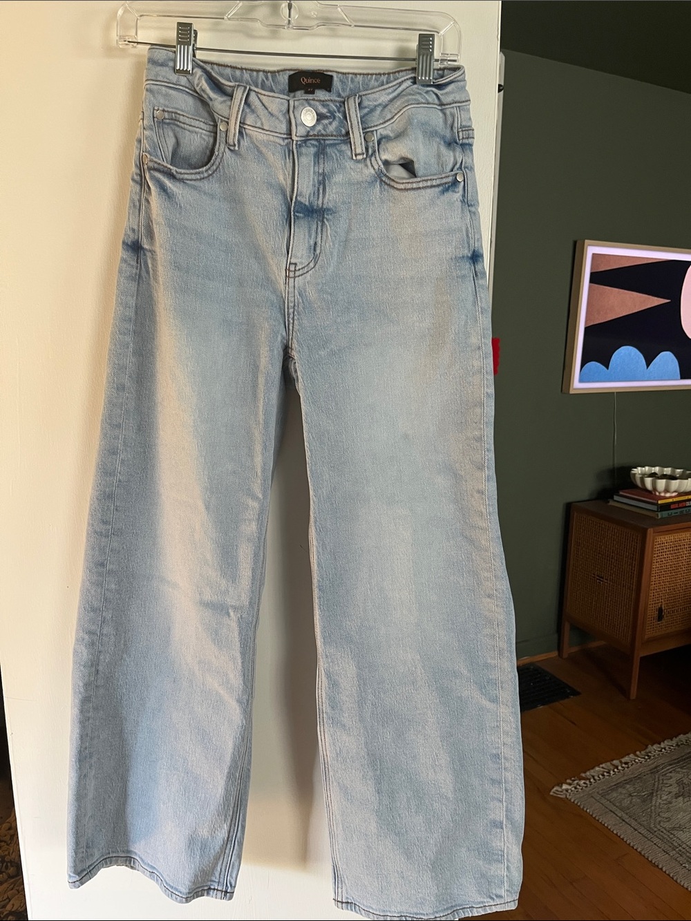 Quince Bella Stretch Relaxed Straight jeans sz 27